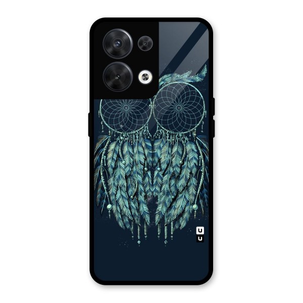 Dreamy Owl Catcher Glass Back Case for Oppo Reno8 5G