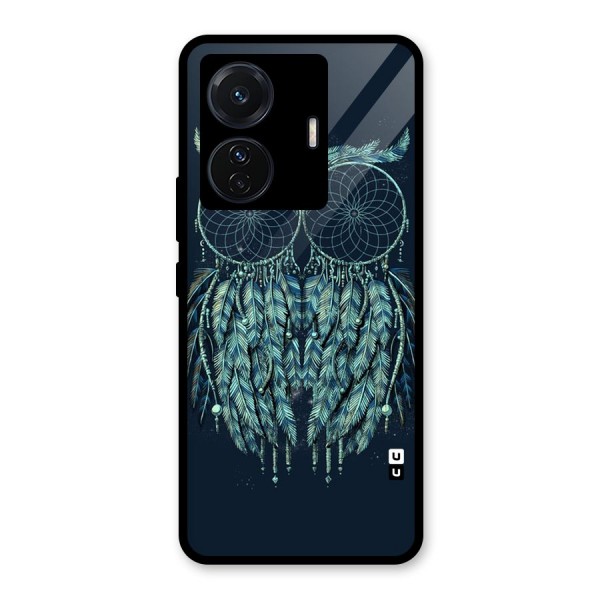 Dreamy Owl Catcher Glass Back Case for Vivo T1 Pro