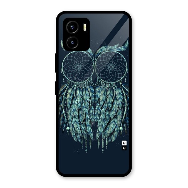 Dreamy Owl Catcher Glass Back Case for Vivo Y15s