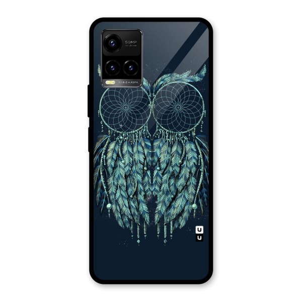 Dreamy Owl Catcher Glass Back Case for Vivo Y21 2021