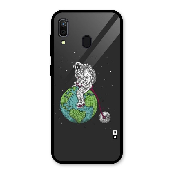 Earth Space Doodle Glass Back Case for Galaxy A30