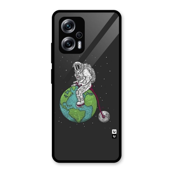 Earth Space Doodle Glass Back Case for Redmi K50i