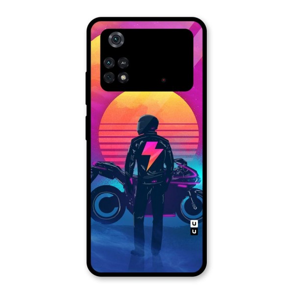 Electric Ride Glass Back Case for Poco M4 Pro 4G