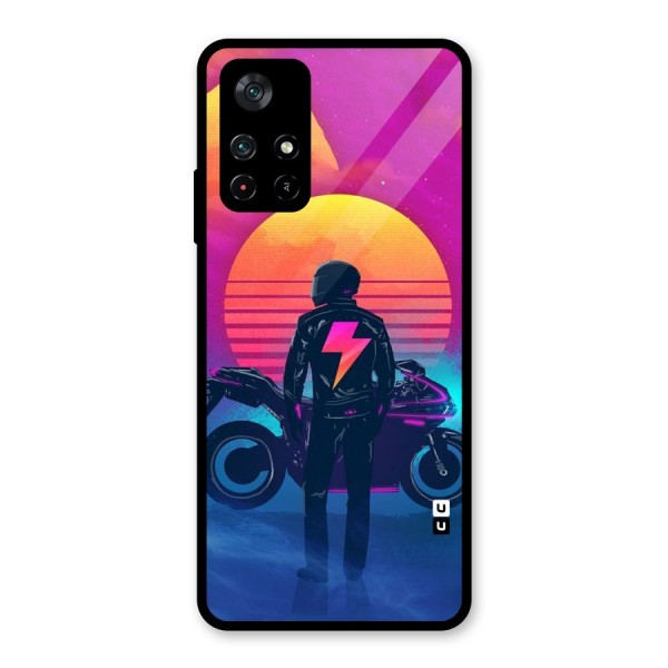 Electric Ride Glass Back Case for Poco M4 Pro 5G