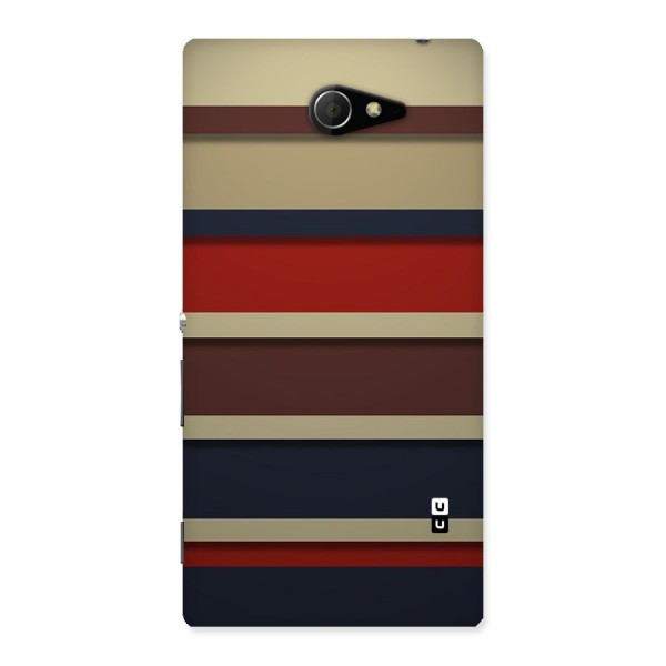 Elegant Stripes Pattern Back Case for Sony Xperia M2