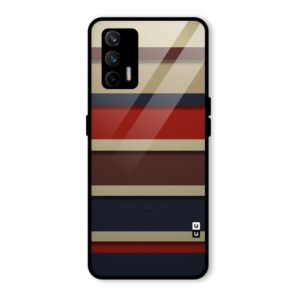 Elegant Stripes Pattern Glass Back Case for Realme GT 5G