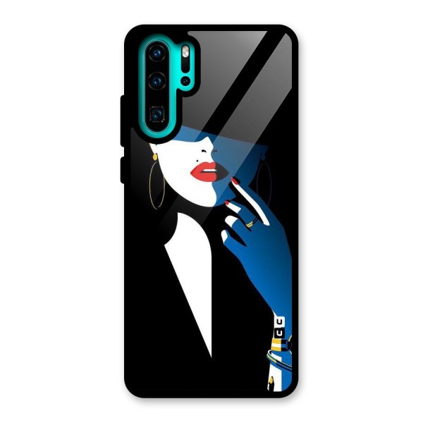 Elegant Woman Glass Back Case for Huawei P30 Pro