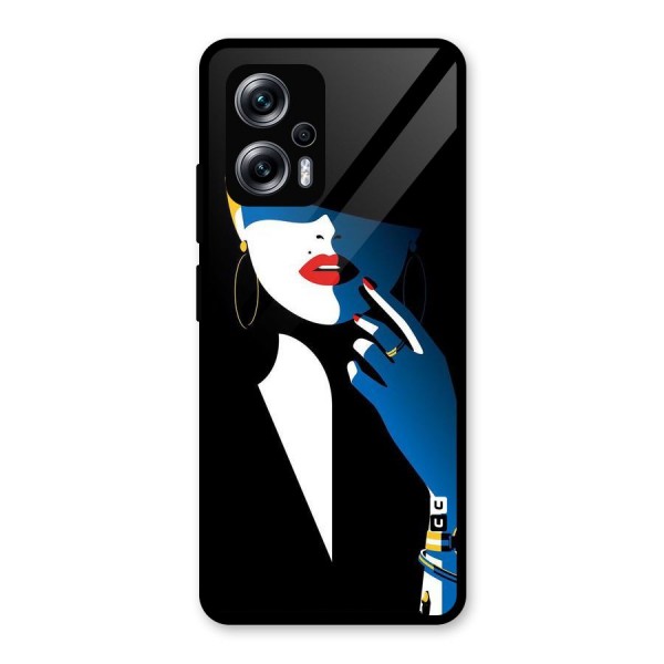 Elegant Woman Glass Back Case for Redmi K50i