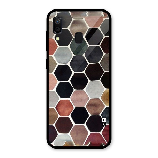 Elite Pastel Hexagons Glass Back Case for Galaxy A30