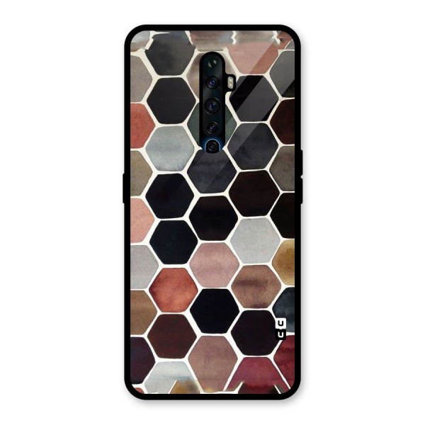 Elite Pastel Hexagons Glass Back Case for Oppo Reno2 Z