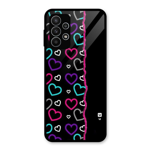 Empty Hearts Glass Back Case for Galaxy A23