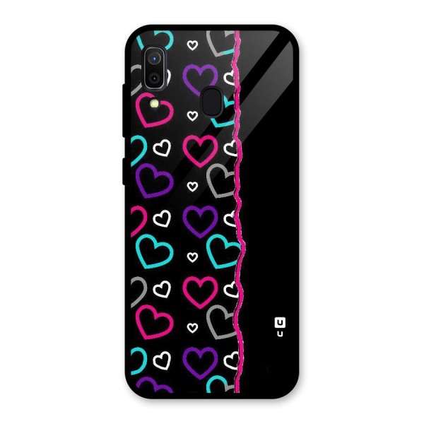 Empty Hearts Glass Back Case for Galaxy A30