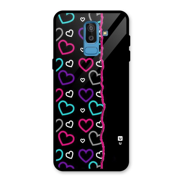 Empty Hearts Glass Back Case for Galaxy J8