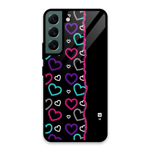 Empty Hearts Glass Back Case for Galaxy S22 5G