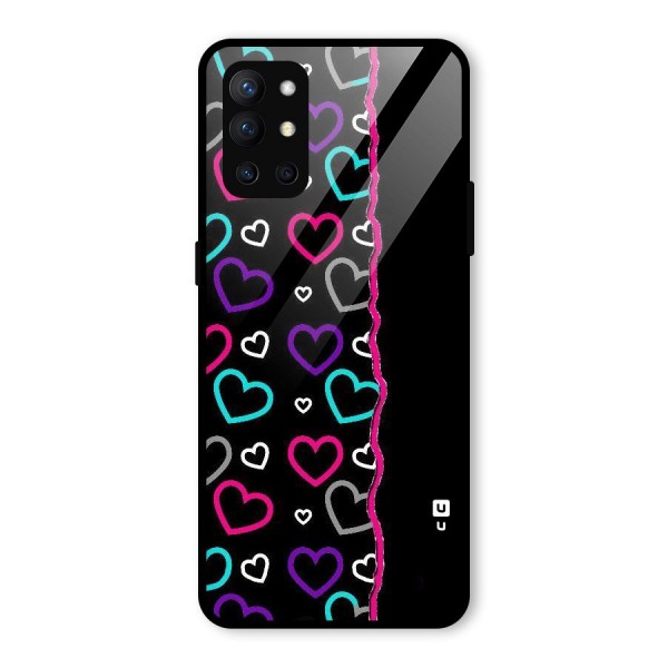 Empty Hearts Glass Back Case for OnePlus 9R