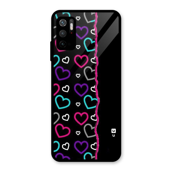 Empty Hearts Glass Back Case for Poco M3 Pro 5G