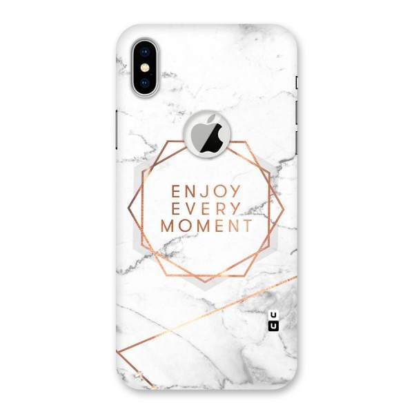 Enjoy Every Moment Back Case for iPhone XS Logo Cut