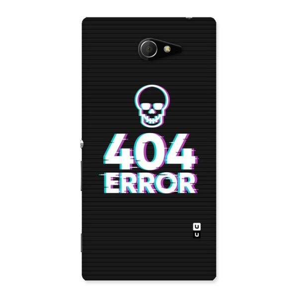 Error 404 Skull Back Case for Sony Xperia M2