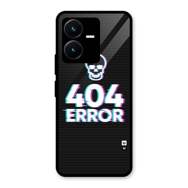 Error 404 Skull Glass Back Case for Vivo Y22