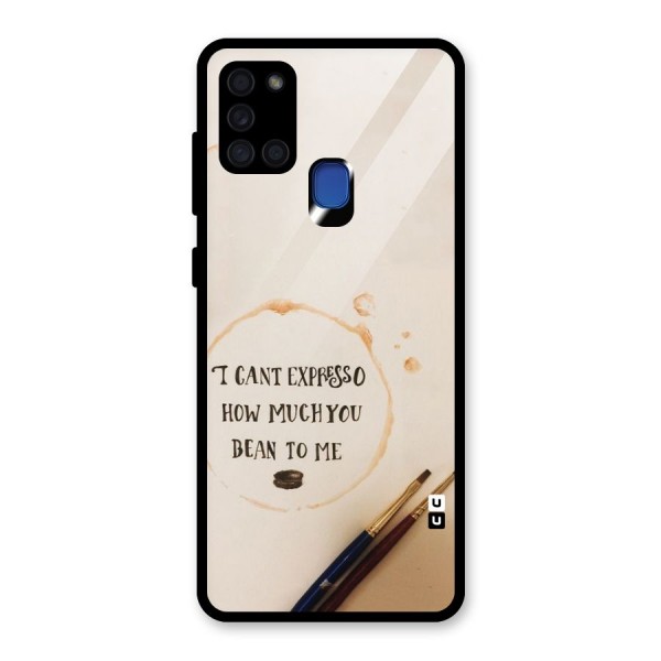 Espresso Bean Glass Back Case for Galaxy A21s