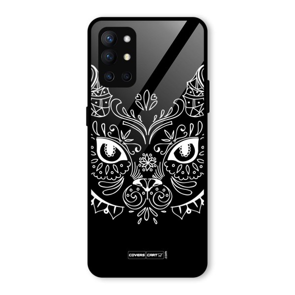 Ethnic Cat Design Glass Back Case for OnePlus 9R