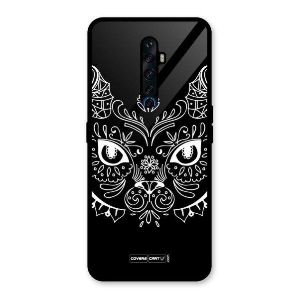 Ethnic Cat Design Glass Back Case for Oppo Reno2 Z