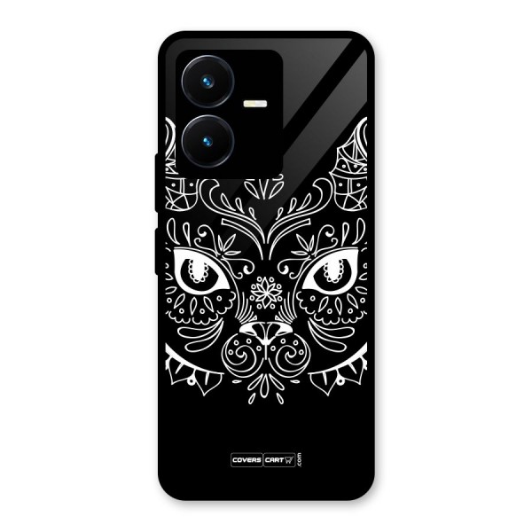 Ethnic Cat Design Glass Back Case for Vivo Y22