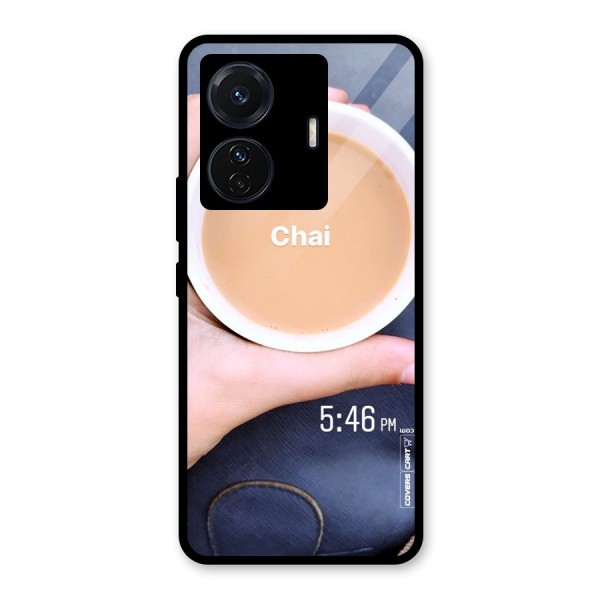 Evening Tea Glass Back Case for Vivo T1 Pro