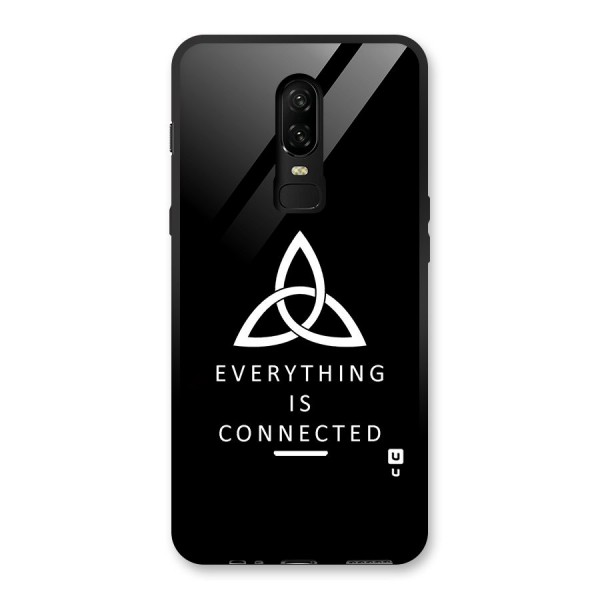 Everything is Connected Typography Glass Back Case for OnePlus 6