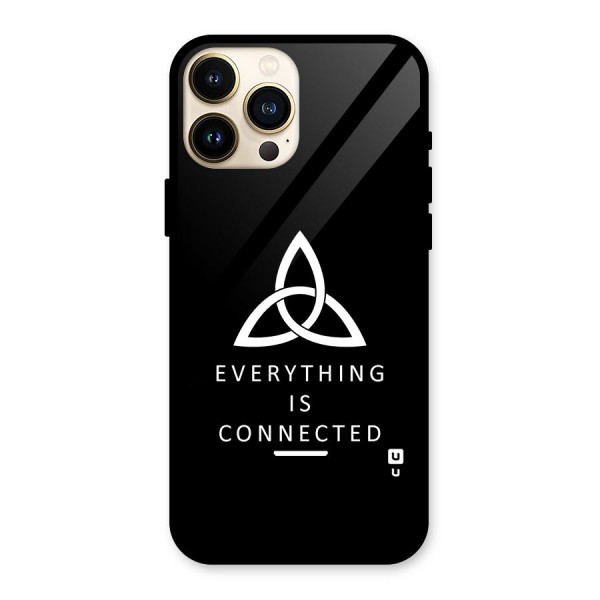 Everything is Connected Typography Glass Back Case for iPhone 13 Pro Max