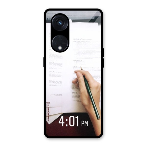 Exam Time Blues Glass Back Case for Reno8 T 5G