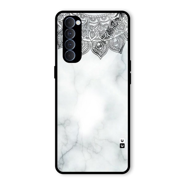 Exotic Marble Pattern Glass Back Case for Oppo Reno4 Pro