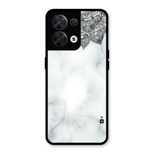 Exotic Marble Pattern Glass Back Case for Oppo Reno8 5G