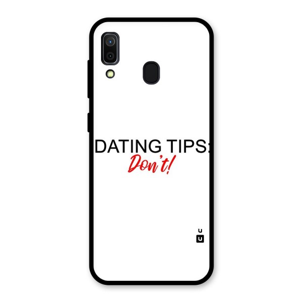 Expert Dating Tip Glass Back Case for Galaxy A30