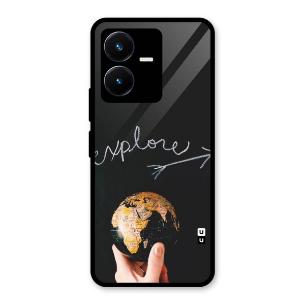 Explore World Glass Back Case for Vivo Y22