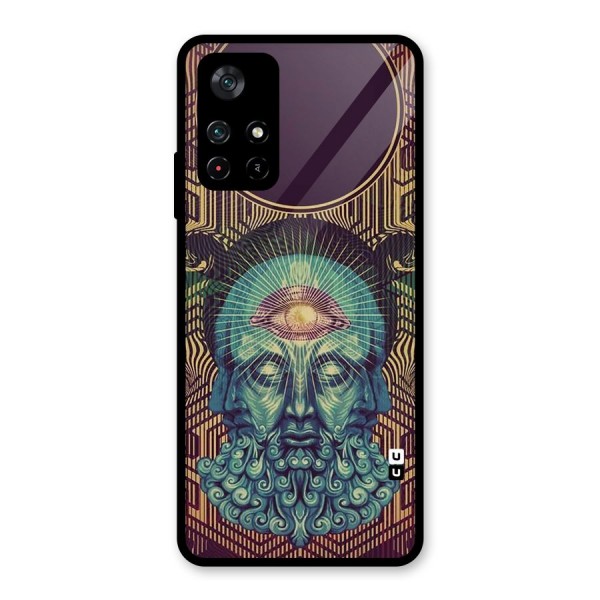 Eye Design Glass Back Case for Poco M4 Pro 5G