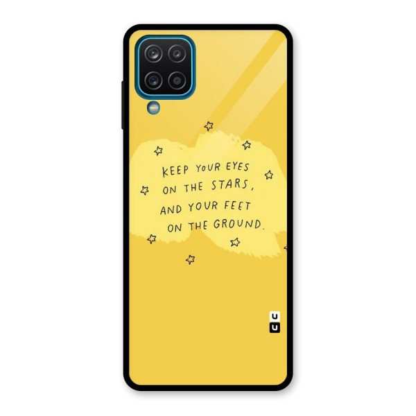 Eyes On Stars Glass Back Case for Galaxy A12