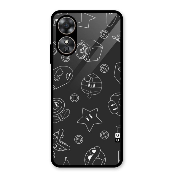 Face Mishchief Glass Back Case for Oppo A17