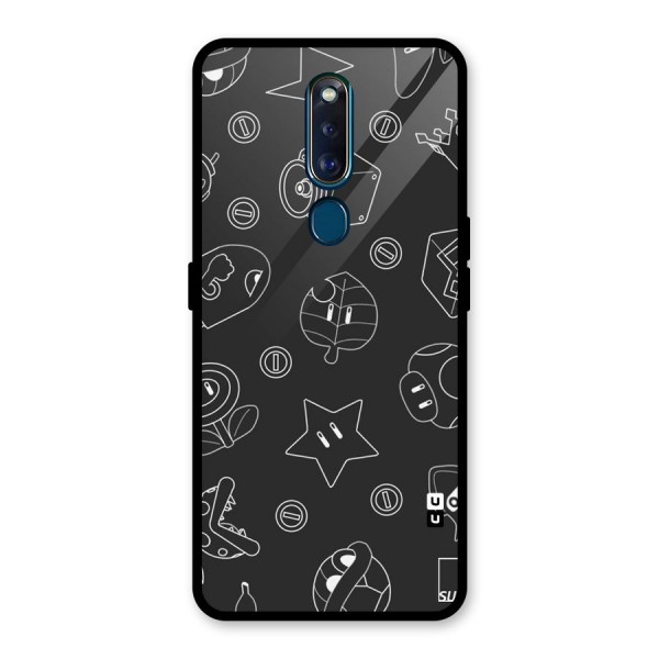 Face Mishchief Glass Back Case for Oppo F11 Pro