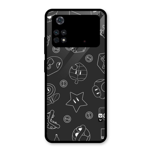 Face Mishchief Glass Back Case for Poco M4 Pro 4G