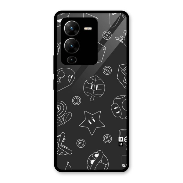 Face Mishchief Glass Back Case for Vivo V25 Pro