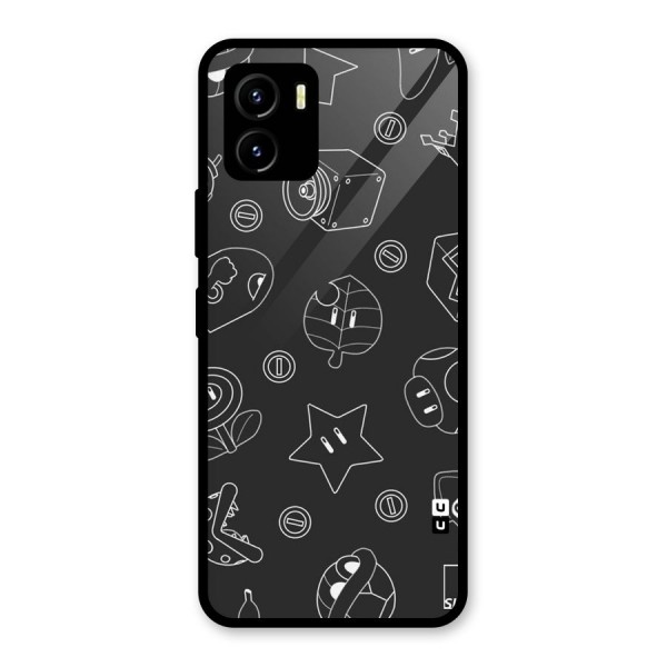 Face Mishchief Glass Back Case for Vivo Y15s