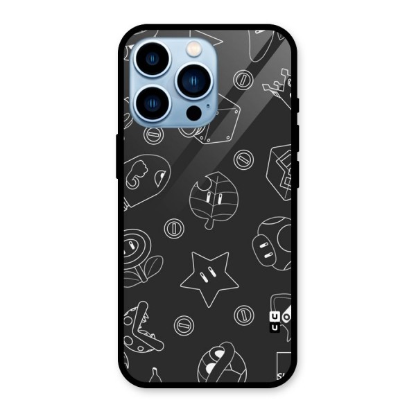 Face Mishchief Glass Back Case for iPhone 13 Pro