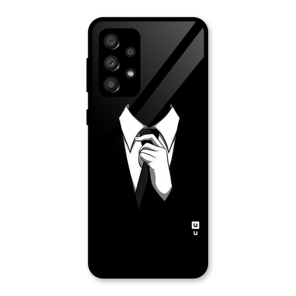 Faceless Gentleman Glass Back Case for Galaxy A32