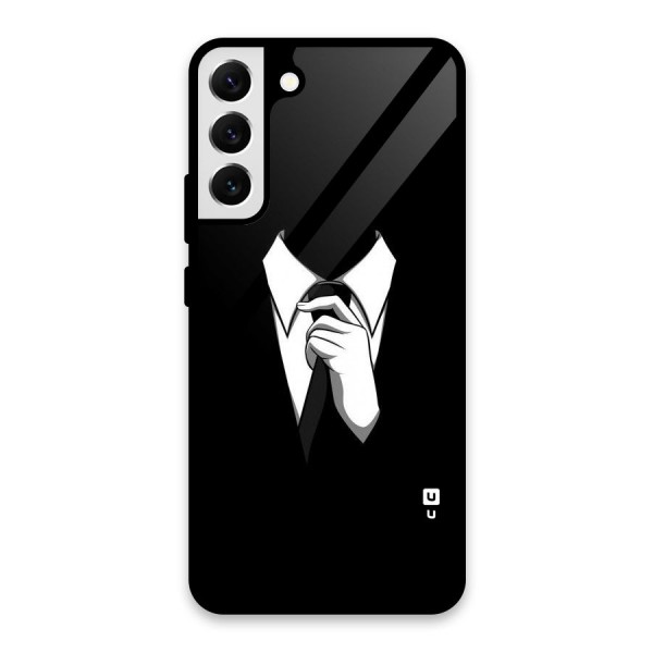 Faceless Gentleman Glass Back Case for Galaxy S22 Plus 5G