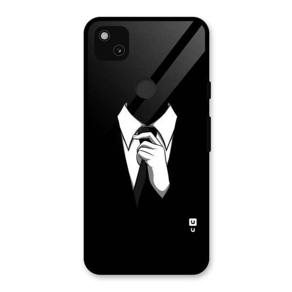 Faceless Gentleman Glass Back Case for Google Pixel 4a