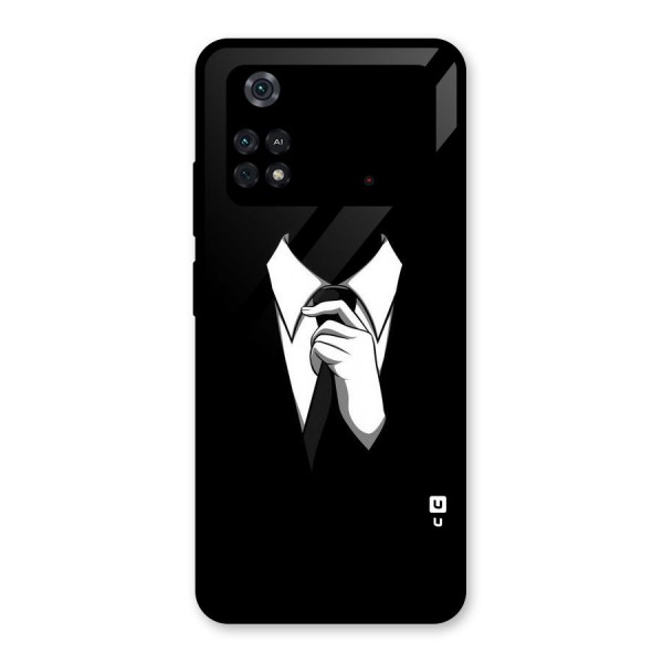 Faceless Gentleman Glass Back Case for Poco M4 Pro 4G