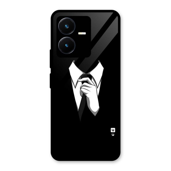 Faceless Gentleman Glass Back Case for Vivo Y22