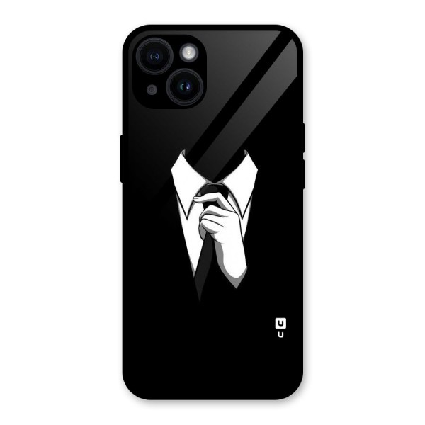 Faceless Gentleman Glass Back Case for iPhone 14