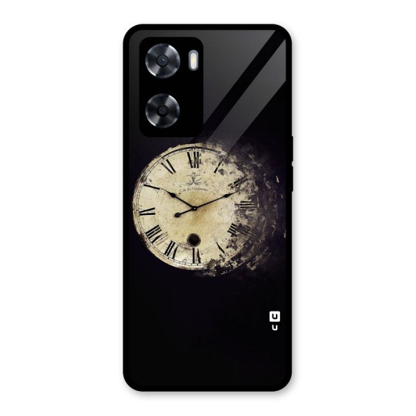 Fading Clock Glass Back Case for Oppo A57 2022